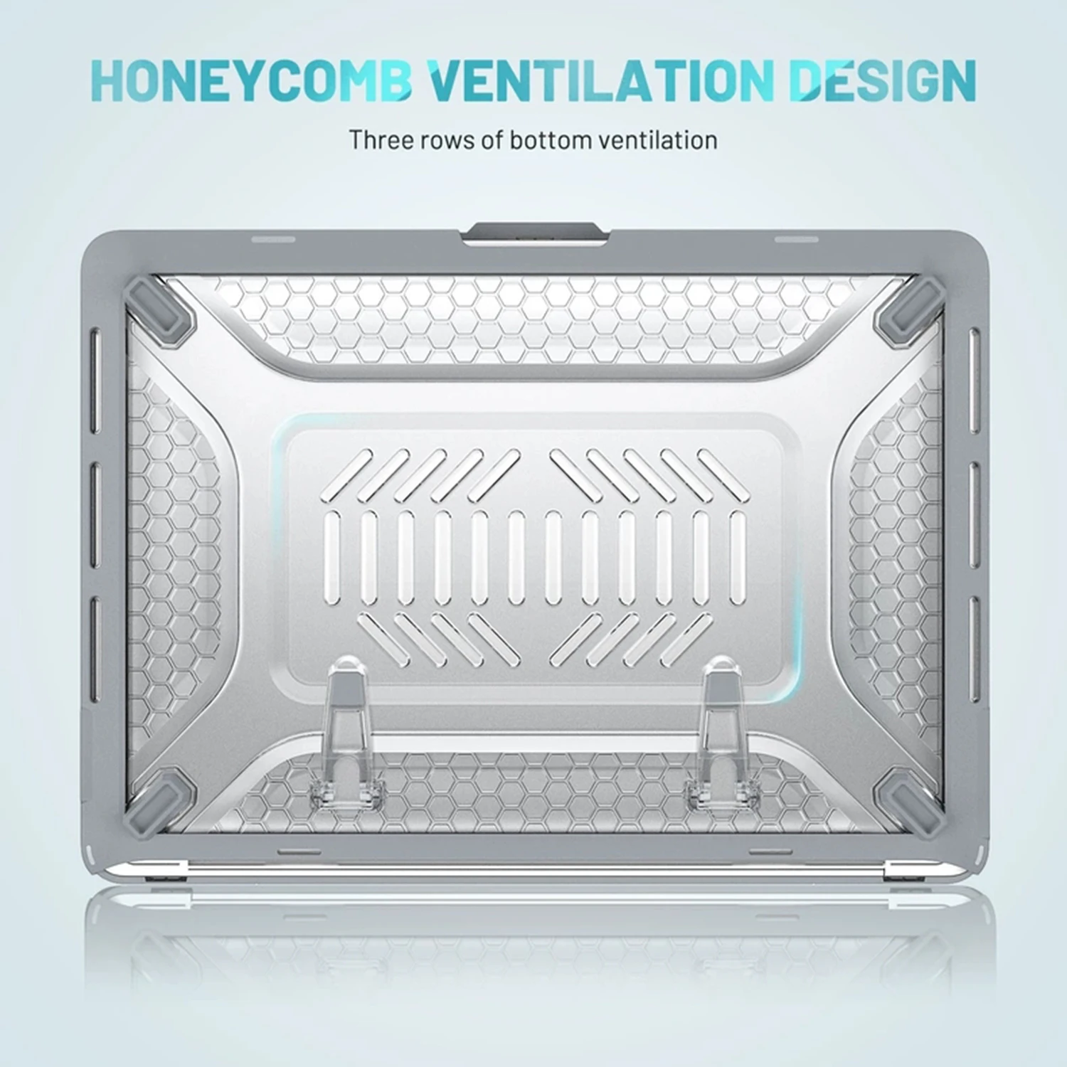 Compatível com MacBook Pro 14 16 polegadas Case M4 M3 M2 M1 Pro/Max, capa rígida de TPU resistente com suporte e pele de teclado