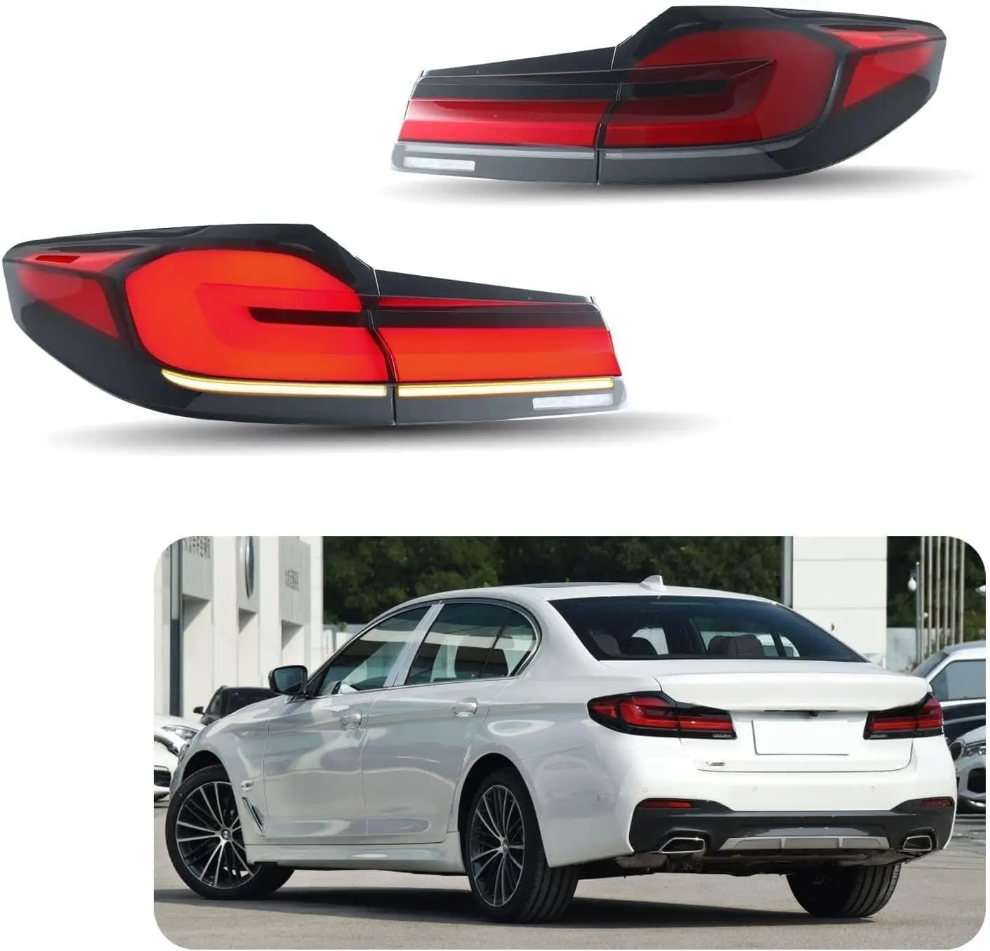 

LED Tail Lights For BMW 530 540 G30 M5 F90 2017 2018 2019 2020 With Full LED Facelift Sequential Turn Signal Rear