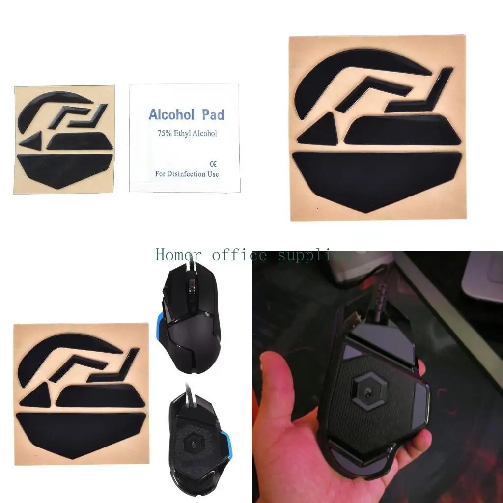 

K43B 1Set Professional Mouse Skates Stickers Mouse Feet Pad Glides Rounded Replacement for G502 Mouse