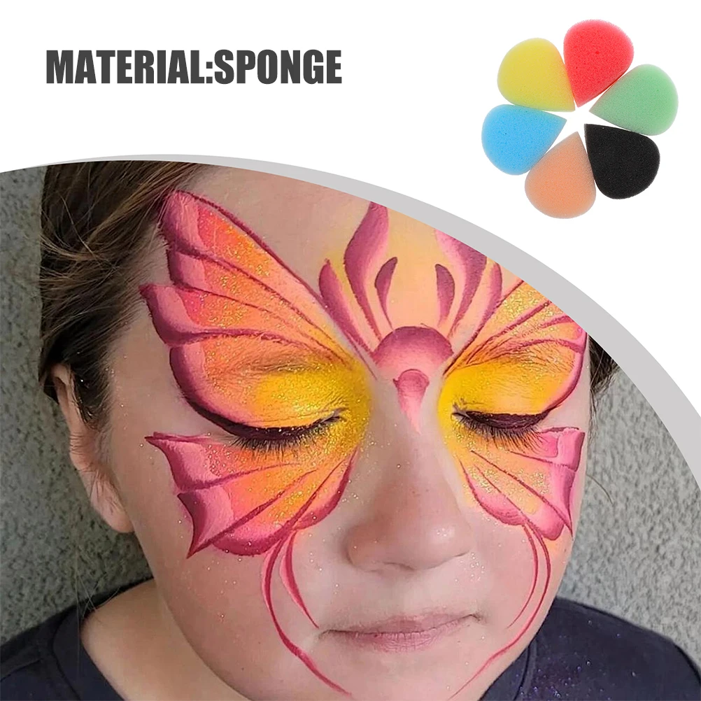 12Pcs Face Paint Sponges Water Drop Shaped Soft Sponges for Art Class Halloween Body Painting Face Painting Supplies