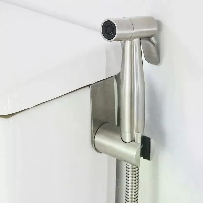 1pcs Stainless Steel Holder Hook Hanger  Sprayer Holder Toilet Bathroom Attachment Hanging Bracket For Hand Shower