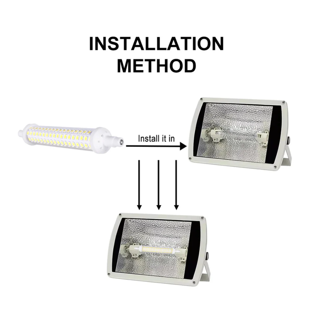 R7S LED Light 6w 9w 12w Led Light Bulb 78mm 118mm 135mm SMD 2835 Lampada Corn Lamp 220V Ceramics Tube light Replace Halogen Lamp