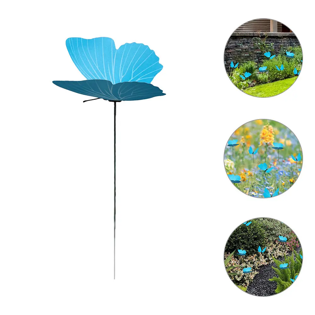 

Набор из 15 ярких реалистичных садовых бабочек-скульптур для декора газона, патио и двора