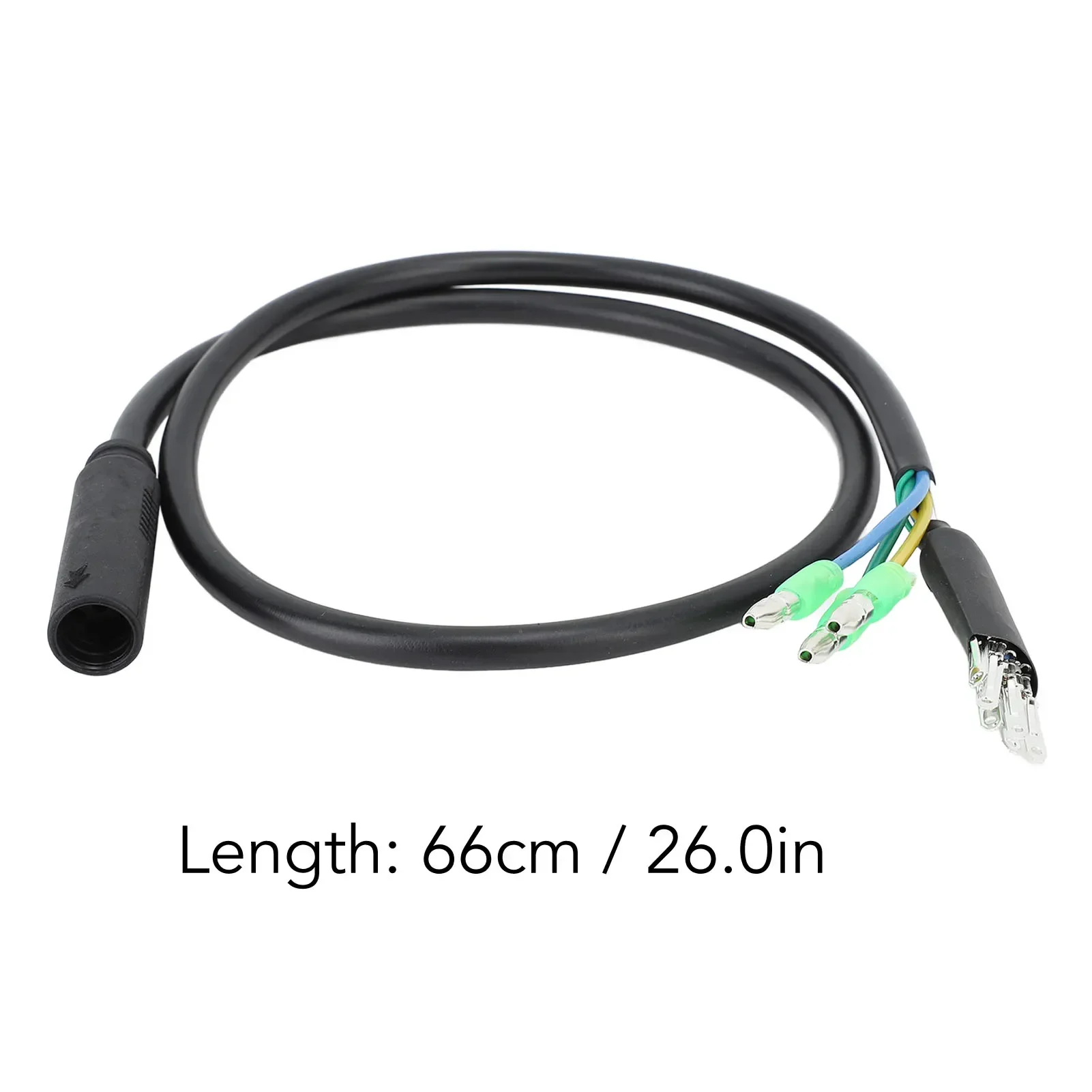 66cm Electric Bike Motor Extension Cable M6 Female 9 Pin Waterproof Extension Cable for Front Rear Hub Motor Conversion Kit