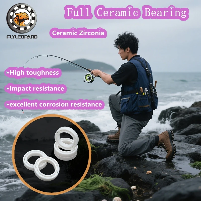 

2PCS 625CE Full Ceramic Bearing 5X16X5 mm ABEC-9 High Toughness Full Ceramic Zirconia Bearing for Large Spinning Reel 625 CE