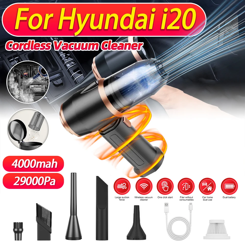 

29000PA Vacuum Cleaner 4 in 1 120W Wireless High Powerful Wet Dry Dual Use Large Suction Vacuum Cleaner For Hyundai i20
