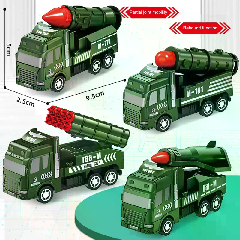 1Pcs Kids Toy Car Inertia Sanitation Truck Models Pull Back Military Engineering Vehicle Fire Engine Boys Toys Children Gift