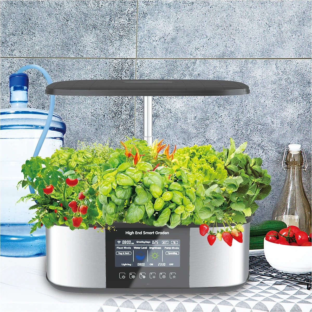 Smart Control 20pot Patent Stainless Steel Home Hydroponic System Hydroponic Systems Indoor  Hydroponic System for Home
