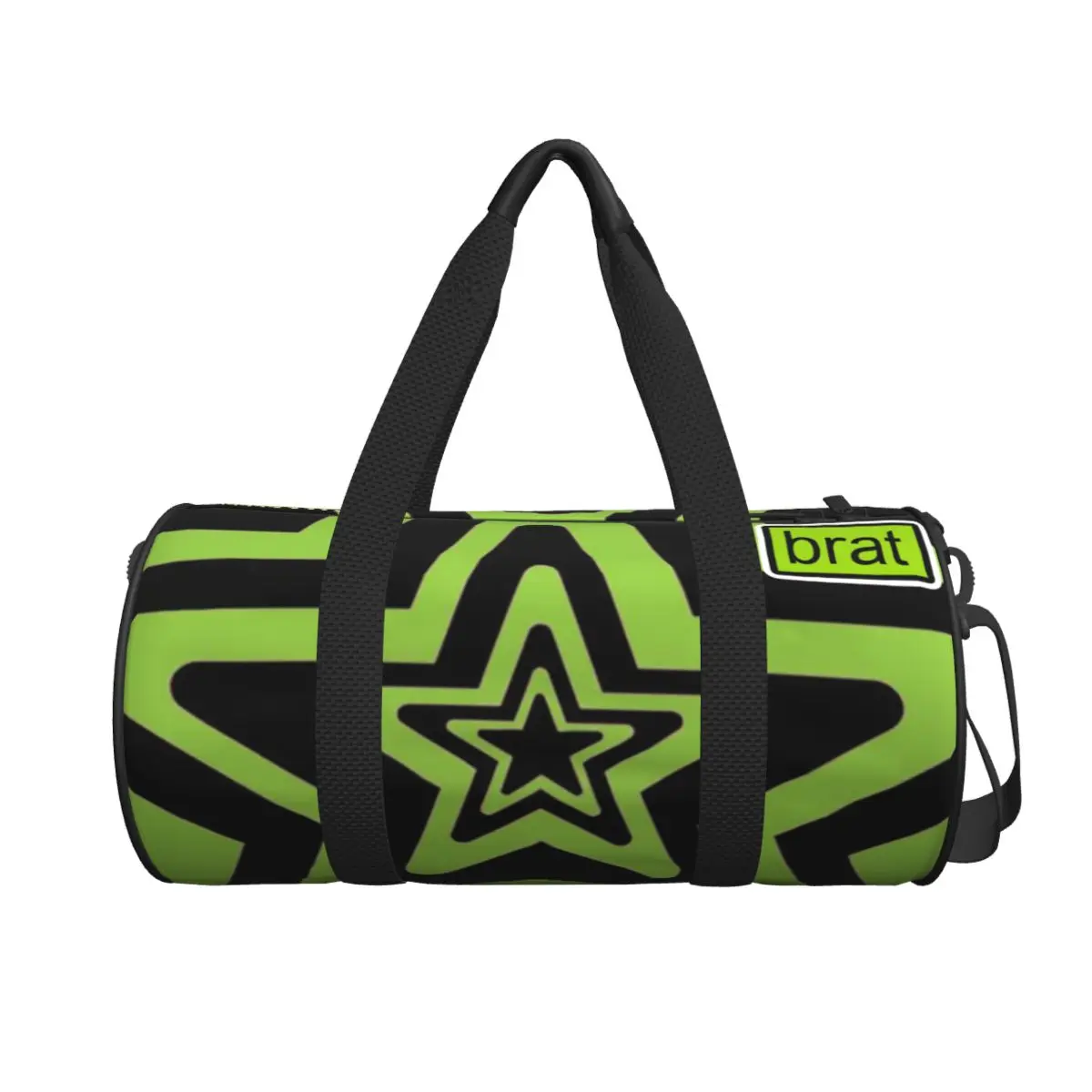 BBrat-Album Brat-Green-Color Round Large Capacity Travel Duffel Bag Male Female Large-Capacity Hand Luggage Sports Fitness Bag