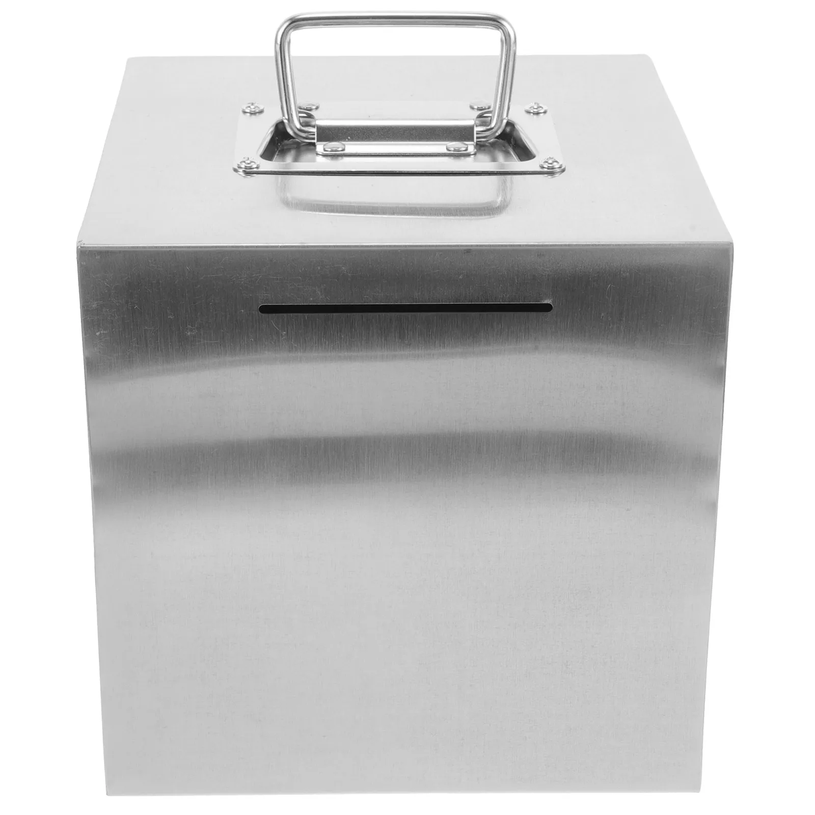 

Stainless Steel Piggy Bank 20x20cm Large Capacity Adult Money Box Savings Container Metal Coin Bank Home Decor Storage