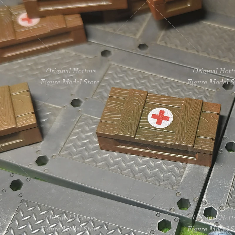 Accessoire de scène de soldat à l'échelle 1/18, Kit de premiers secours militaire, caisse en bois pour figurine d'action de 3.75 pouces, modèle de poupée, jouets, en Stock
