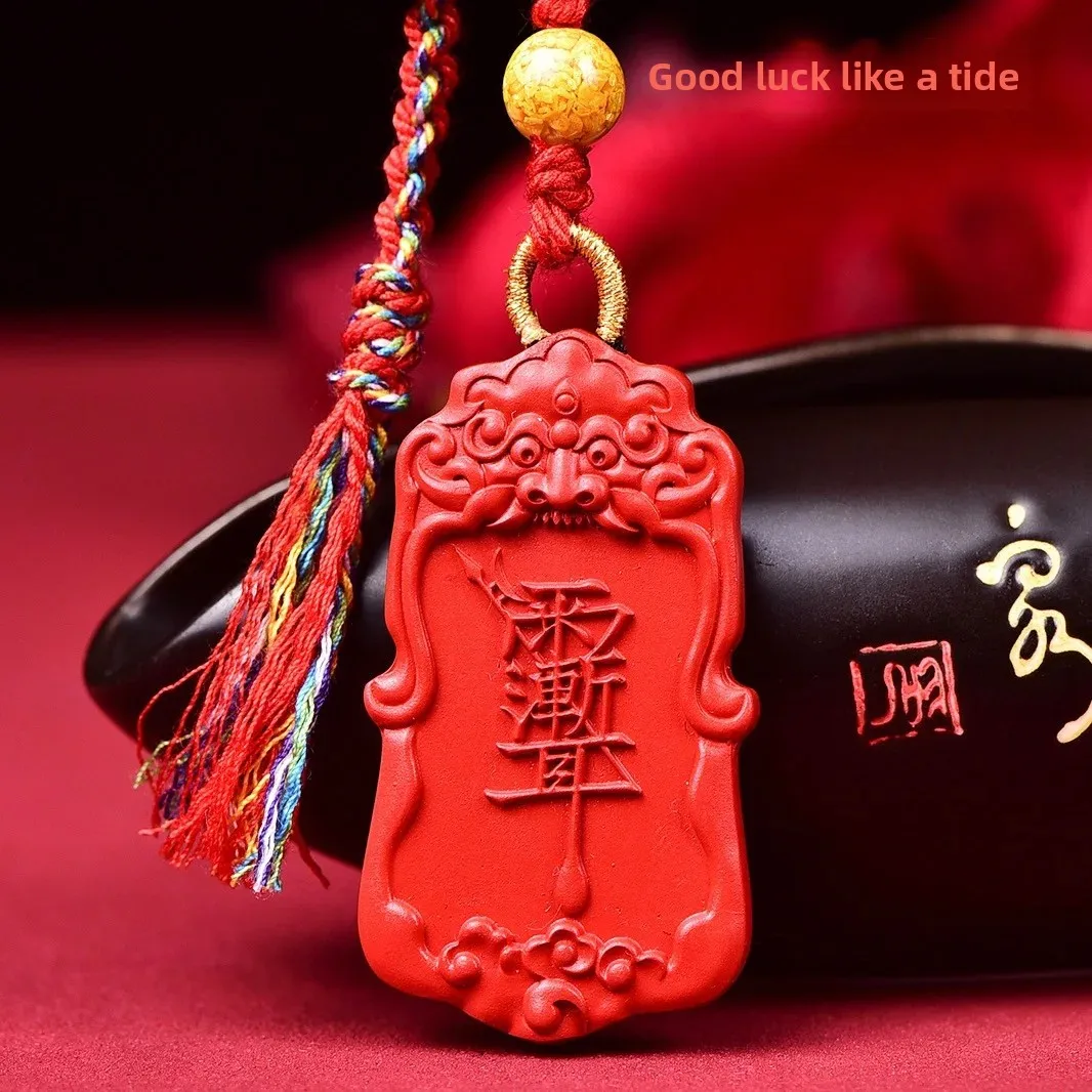 Red Sand Lagerstroemia Indica Car Hanging Boutique High Content Fidelity Cinnabar Original Design Bless Car Pendant Lucky Charms