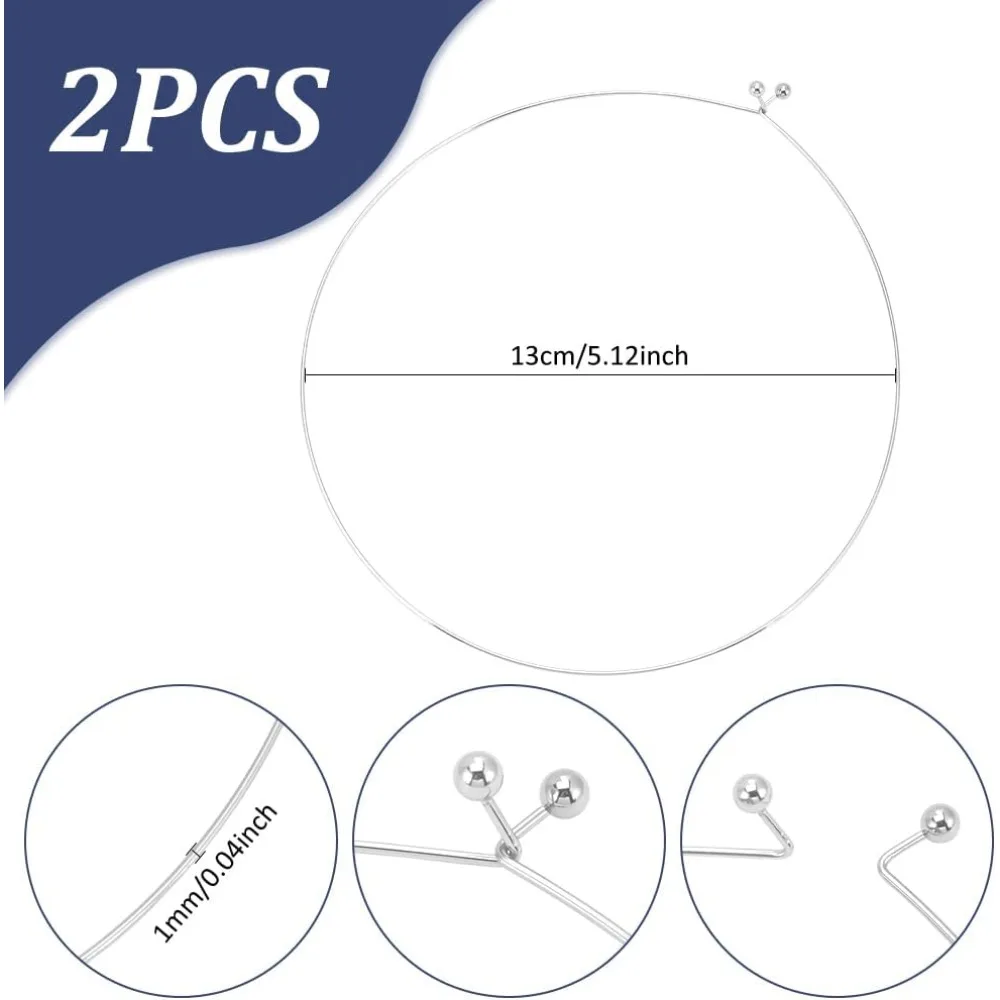 2 قطعة سلك التفاف طوق القلائد للنساء 304 الفولاذ المقاوم للصدأ المختنق القلائد المفتوحة المختنق قلادة معدنية عادي Chocker طوق