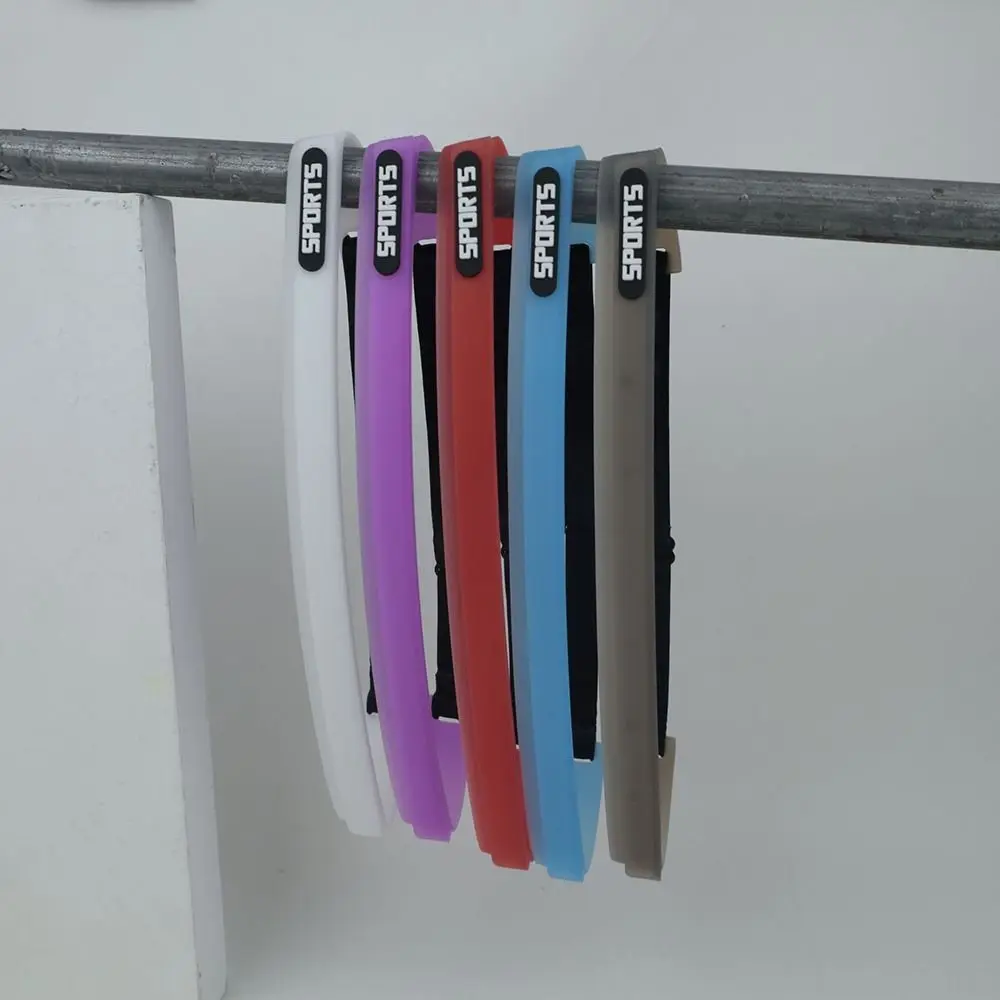Replacement Non-Slip Sports Headband Elastic Soft Hair Band Adjustable Silicone Headband