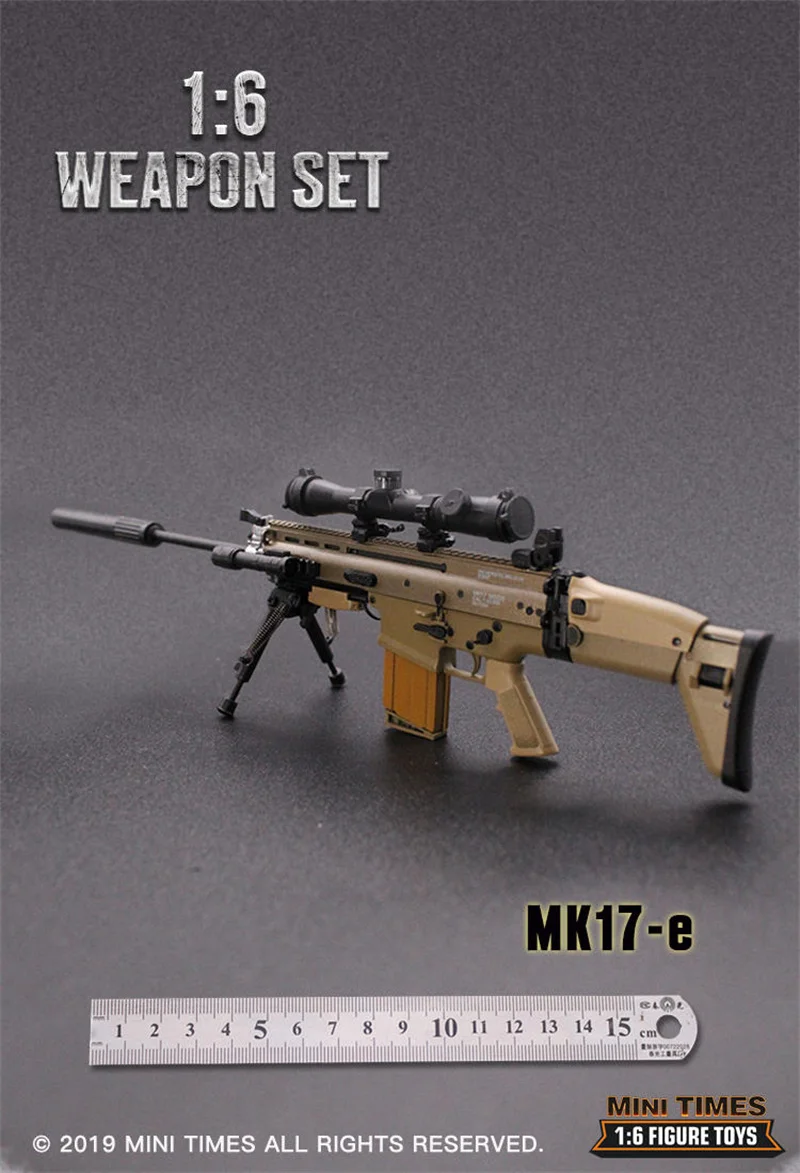 Minitimes MK17 1/6 Scale ทหารทหารอาวุธ Sniper ปืนไรเฟิลทั้งชุดของเล่นรุ่นอุปกรณ์เสริมสำหรับ12นิ้วตุ๊กตาขยับแขนขาได้