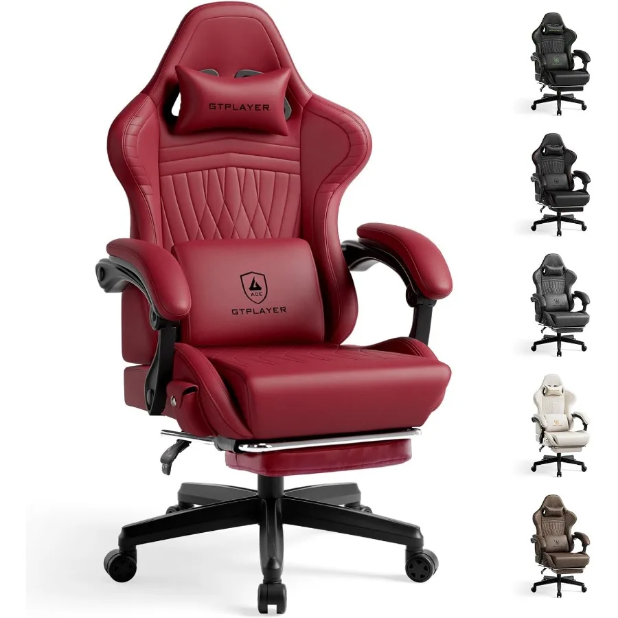 Gaming Chair with Speakers Video Game Chairs with Footrest PC Gamer Chairs for Adults Padded High Back Ergonomic Reclining Sill