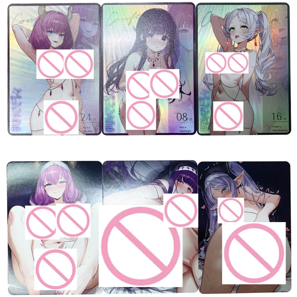 

3 шт./компл. новый дизайн Waifu аниме сексуальная телесная коллекционная карта Frieren: Beyond Journey's End Frieren большая грудь обнаженная карта подарок