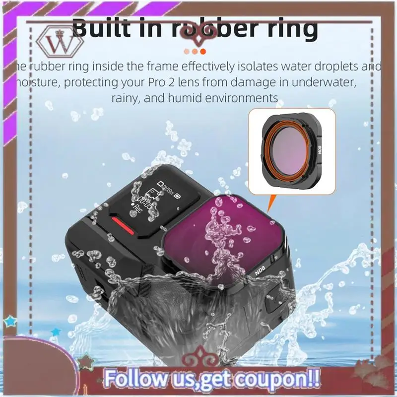 ABBG-4Pcs مجموعة مرشحات العدسة ND مرشحات حامي العدسة طقم ملحقات الكاميرا ND8/16/32/64 طقم مرشح ل Insta 360 ACE Pro2 #4