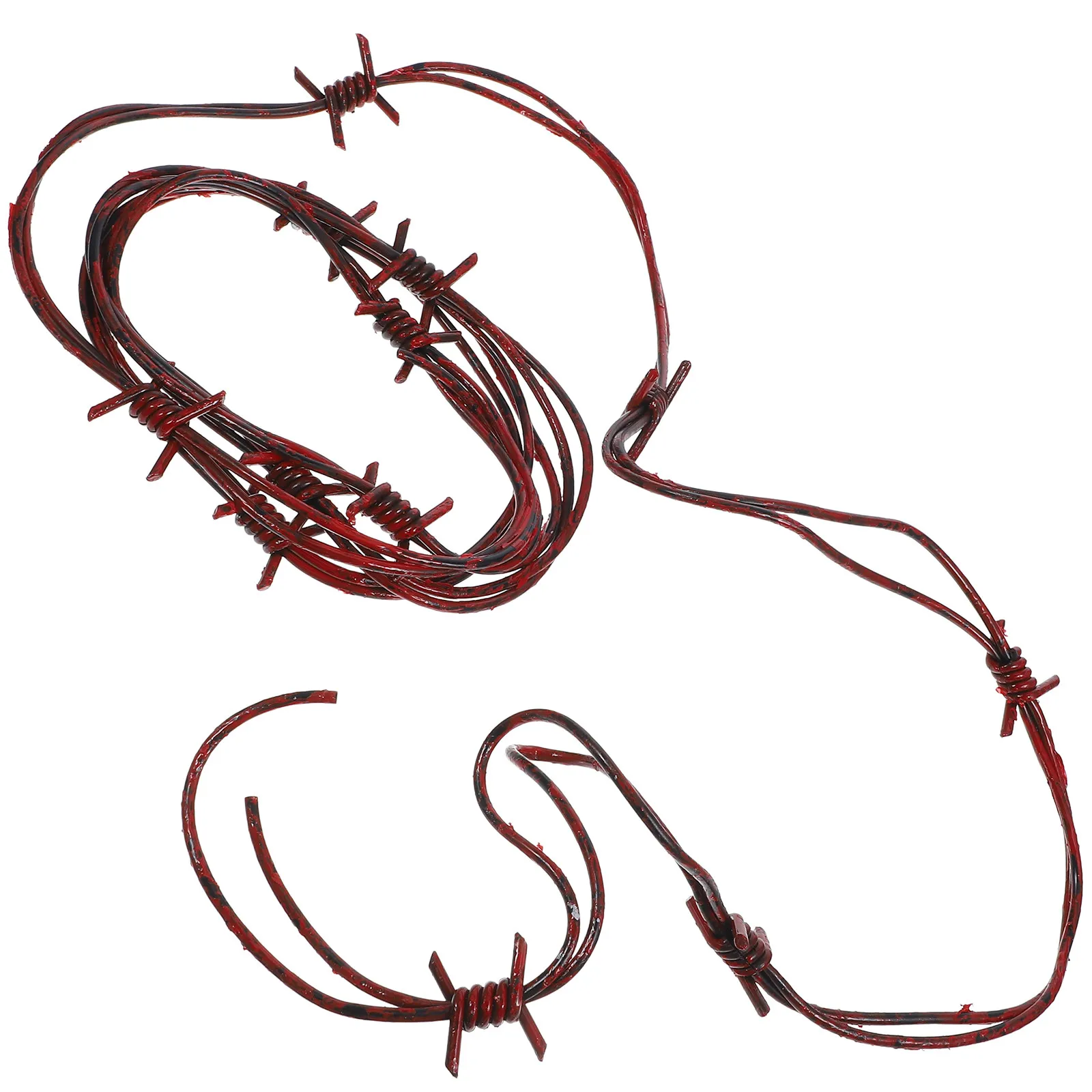 

Декоративная цепь из железной проволоки для Хэллоуина: страшное украшение для дома с привидениями, вечеринки, имитация колючей проволоки, декор для розыгрышей