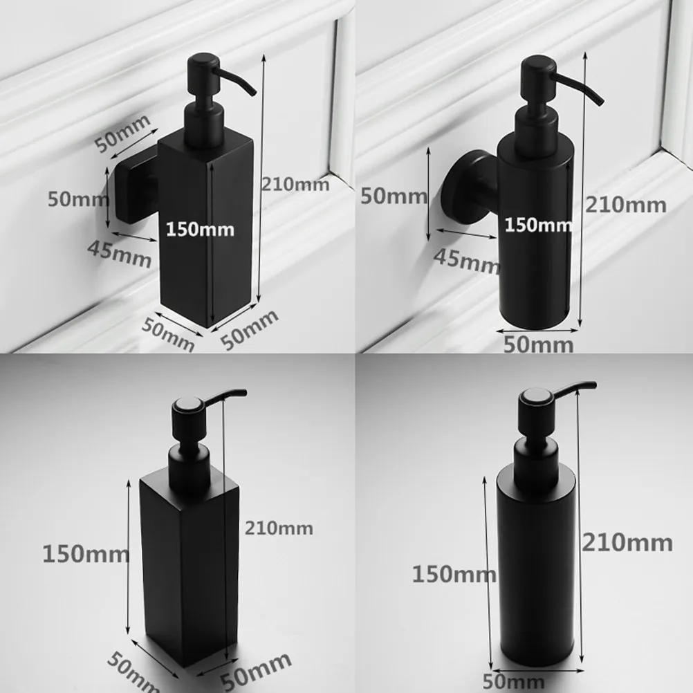 Stainless Steel Wall Mounted Soap Dispenser 200Ml Manual Liquid Lotion Pump for Bathroom Kitchen Home Hotel No Spill Refillable