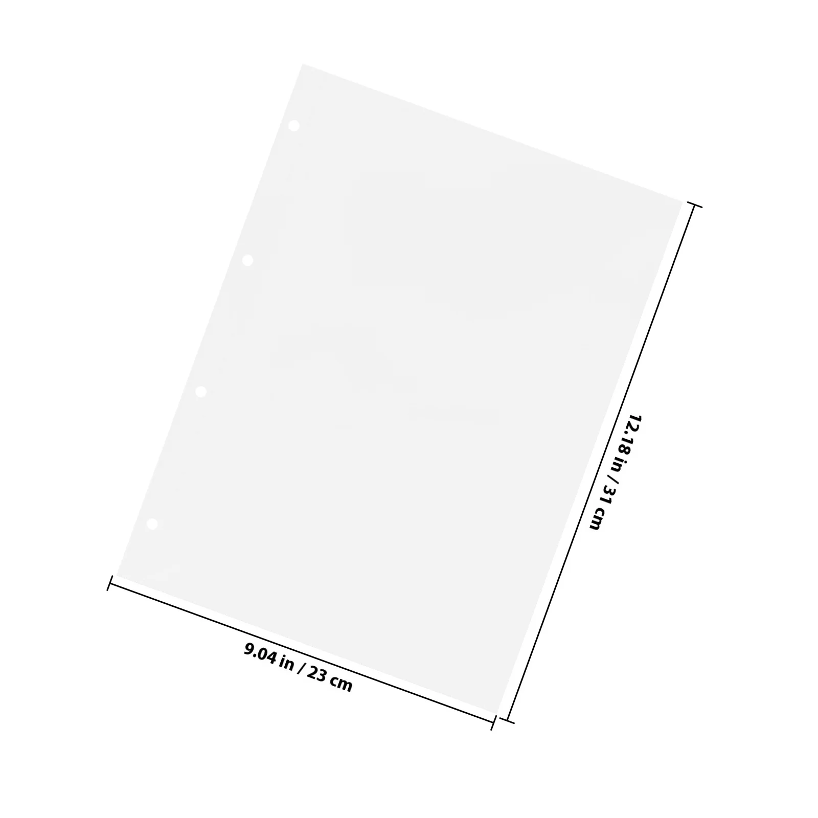 10Pcs Clear Sheet Protectors PP Material Document Protection Waterproof Easy Clean Binder Sleeves Sheet Protectors