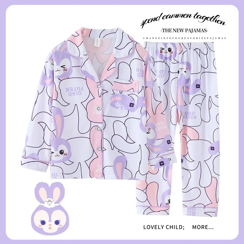 

Disney Characters Children Pajama Sets Loose Soft Comfortable Colorful Cartoon Print Kids Night Clothes Suit Suitable Autumn