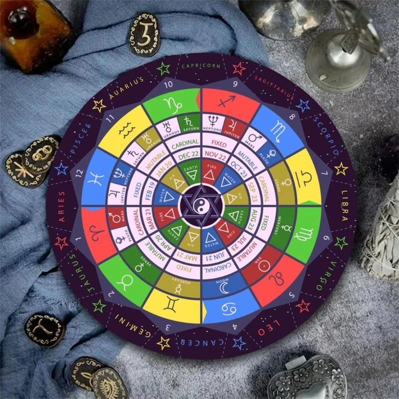 Constellations Astrology Pendulums Mat Mouse Pad Tarots Antiskid Rubber Mat