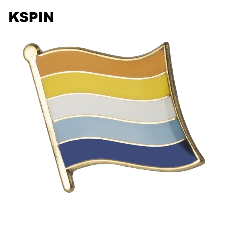 Pin de insignia de bandera de arco iris LGBT para mujer, broche de solapa de progreso, pines de Orgullo Gay lésbico, bolsa de ropa, solapa de