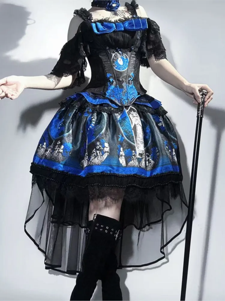 New dark gothic plus-size corset dress
