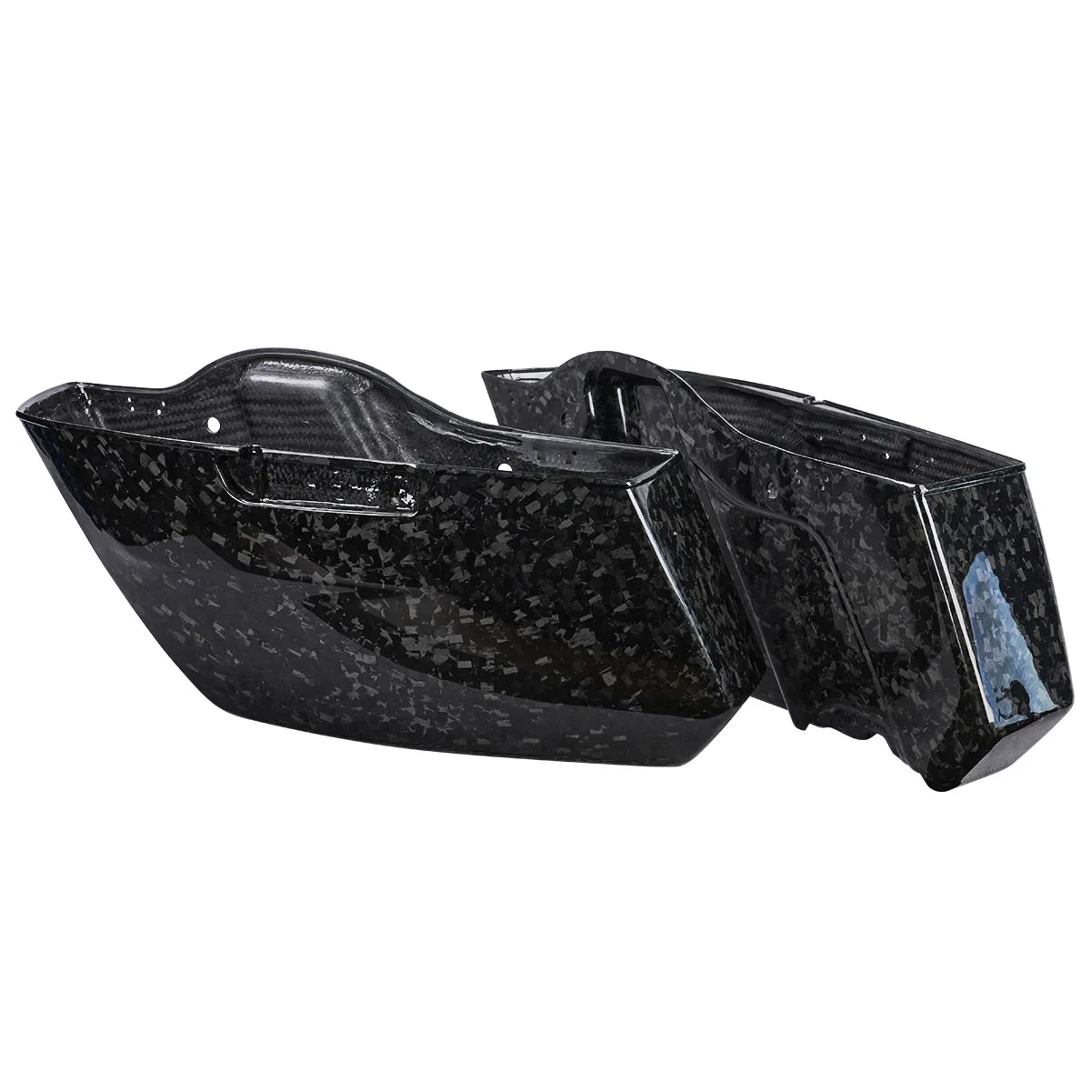 Motorcycle Side Box Lower Body Carbon Fiber Forged Carbon Glossy Fit for Harley Touring Street Glide 2023.5-2025