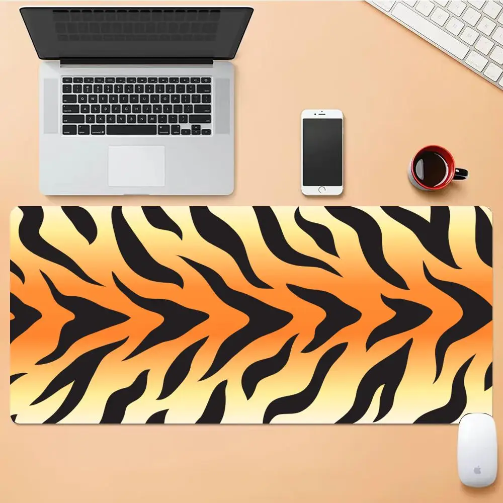 

Tiger skin Mouse Pad Desk Mouse Pad Cute HD Desk Pad Extended Gaming Keyboard Mats Large XXL Gamer Mousepad 90x40