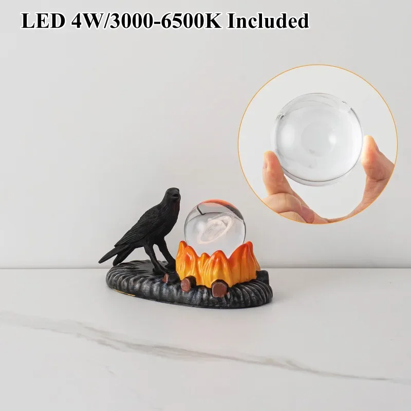 Nice โคมไฟตั้งโต๊ะ Creative Bird ตกแต่งโคมไฟข้างเตียงปลั๊ก USB Night Lights