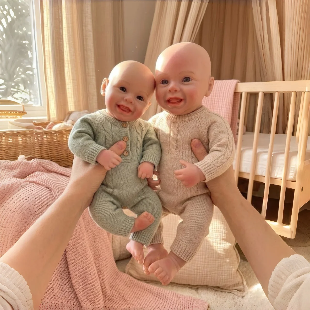 

Open Eyes Harper 33CM & 45CM Whole Silicone Girl Painted/Unpainted Full Body Soft Solid Silicone Reborn Baby Doll De Silicone