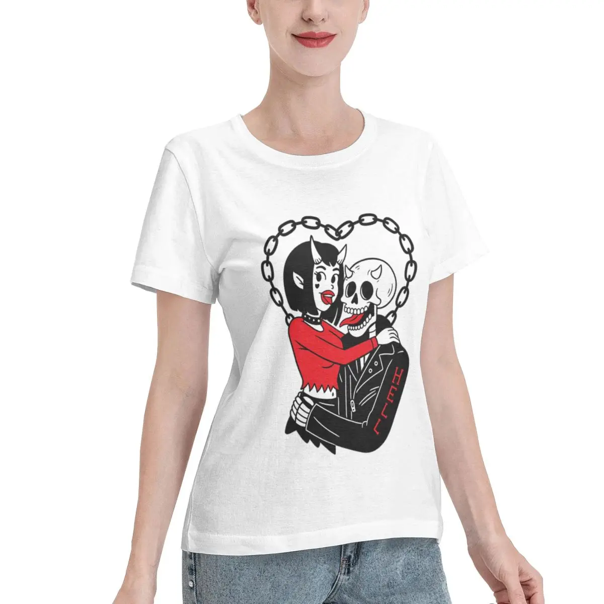 Fast Shipping Monster Couple Women's T-shirt Aesthetic Outfit Loungewear Top
