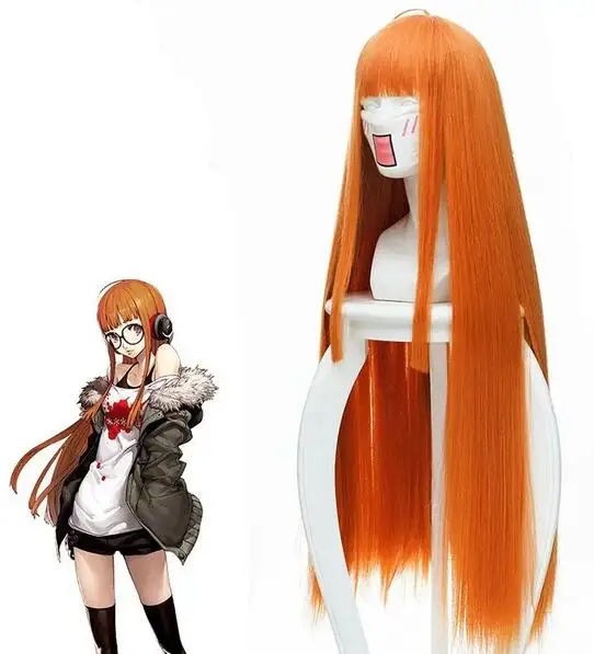 

Anime Goddess Strange Tale 5 Futaba Sakura Wig Role Playing Costume Women's Long Hair Halloween Party Role Playing Wig