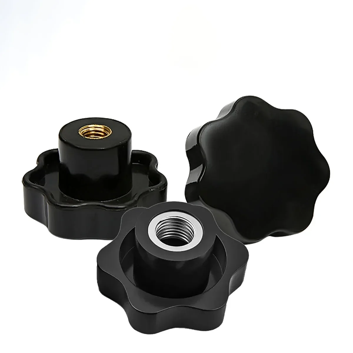 M4 M5 M6 M8 M10 M12 M16 Plum Bakelite Hand Tighten Nuts Handle Thread Star Mechanical Black Thumb Nuts Clamping Knob Manual Nuts