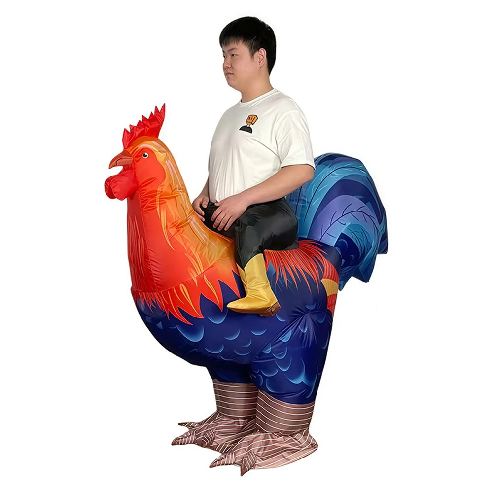 

Rooster Inflatable Suit Cartoon Animal Doll Suit Amusement Park Mascot Halloween Party Props Riding Animals Cartoon Doll Costume