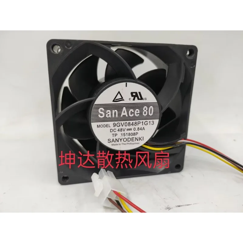 

Sanyo Denki 9GV0848P1G13 DC 48V 0.84A 80x80x38mm 4-Wire Server Cooling Fan