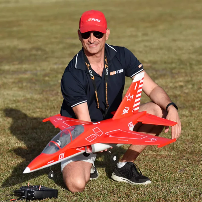 

FMS Remote Control Aircraft Model Fixed Wing 70mm Culvert Yak-130 V2 Advanced Trainer Upgrade Shock Absorption Version Model Toy