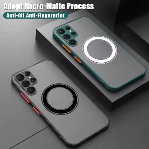 Magnetic Magsafe Case For Samsung Galaxy S25 S24 S23 S21 S20 FE S22 Note 20 Ultra Note10 Note9 Note8 S10 Plus A34 A54 A53 A73 S9