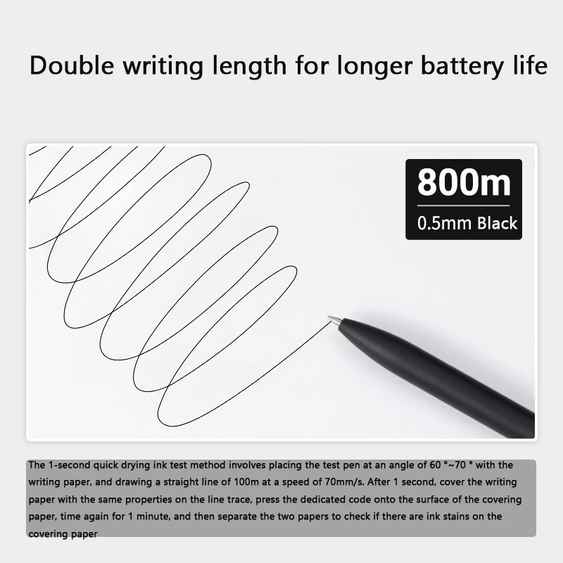 Kawaii Kaco Press Gel Pen Back to school Stationery 0.5mm Black ink Quick Dry Signature Pens 800 Meter Fluent Writing for Office image 5