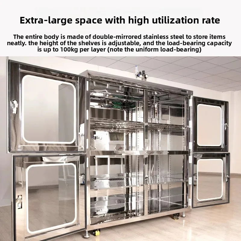 Electronic moisture-proof cabinet, drying cabinet, stainless steel double-layer mirror electronic