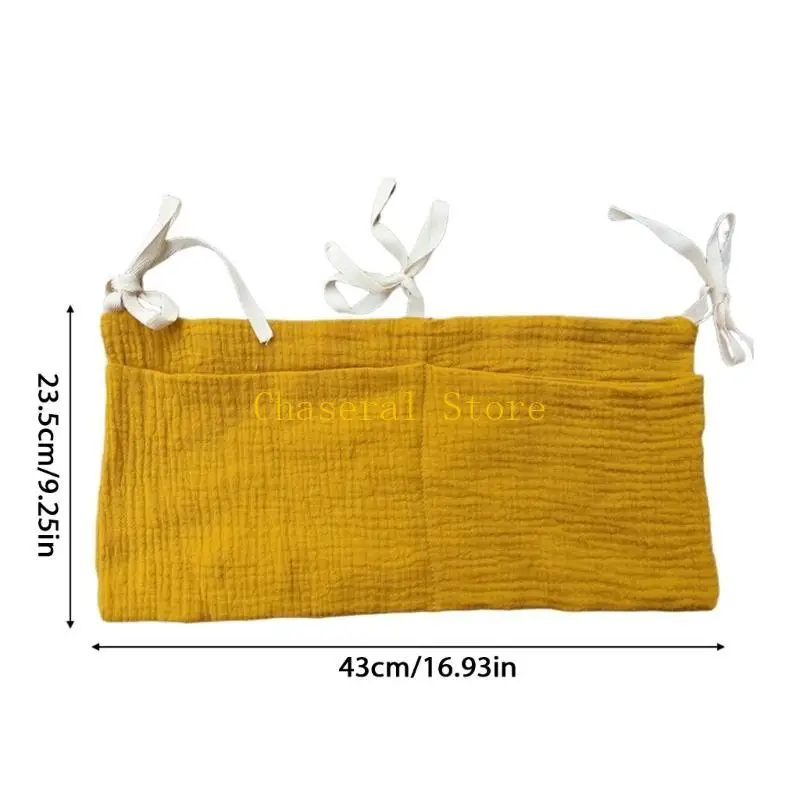 E7CE Baby Bedside Storage Bag Easy to Hanging on the Crib's Bed’s Changing Table