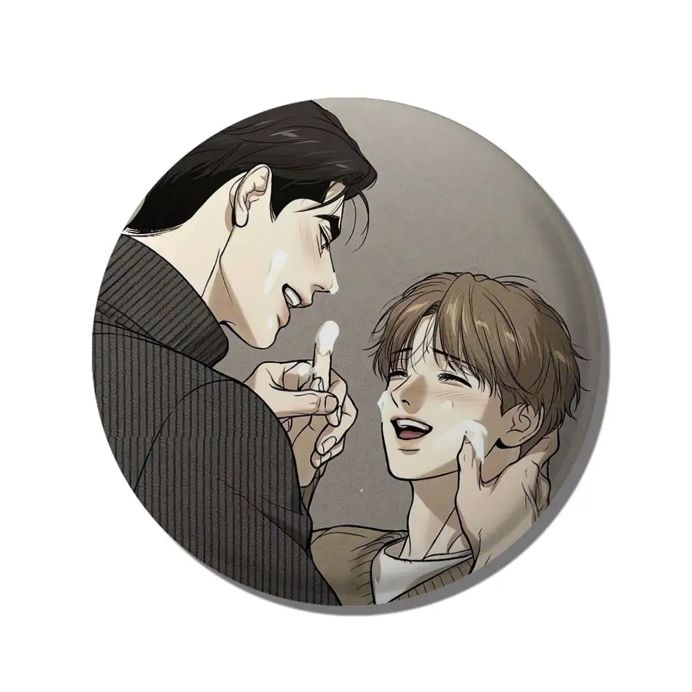 Bl Manhwa Jinx Joo Cartoon Runde Broschen für Rucksack und Jacke, Acryl-Anstecknadeln, Sammlerstücke, Geschenke