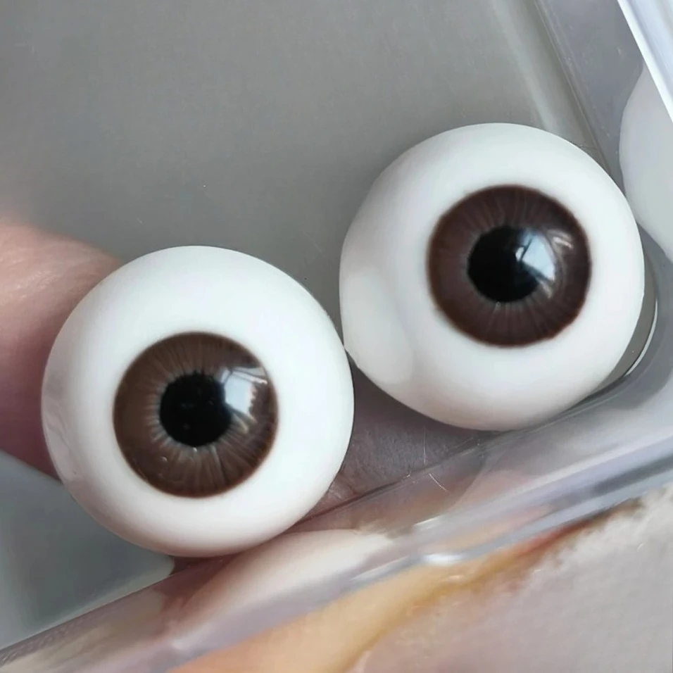 Doll's Eyes for 1/6 1/4 1/3 Bjd Doll 8/10/12/14/16/18/20mm Plaster Eyeball Toys Dress Up Play House Doll Accessories, No Doll