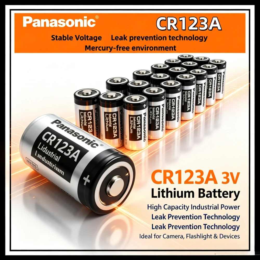 Original Panasonic 1-10PCS 3V CR123A Lithium Battery For Arlo Camera DL123A EL123A CR17345 123A 123 Battery