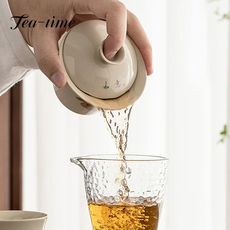 Retro Plant Ash Tea Cups Ceramic Portable Bag Teapot Outdoor Travel Gaiwan Tea Cups of Tea Ceremony Kung Fu Tea Set Teaware Set