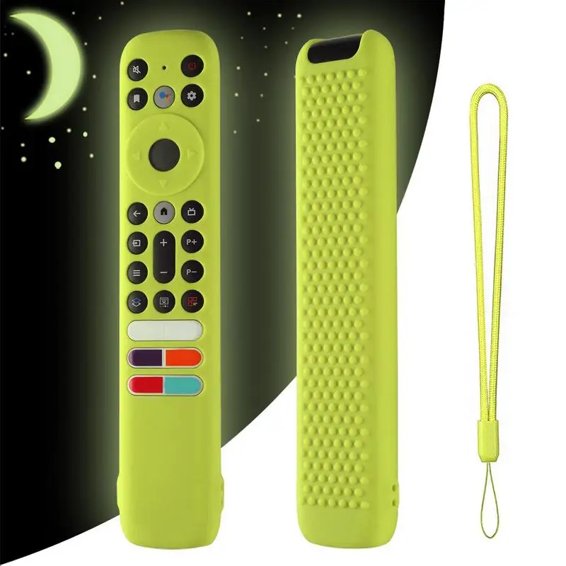 ForTCL RC902V FMR4 FAR2 FMR1 Remote Control Cover Glow In The Dark Soft Silicone Protective Sleeve Anti-drop Dustproof Case