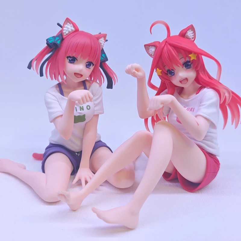 TAiTO Desktop Cute The Quintessential Quintuplets Nakano Ichika Nino Miku Yotsuba Itsuki Cat Room Wear Anime Action Figures Toy