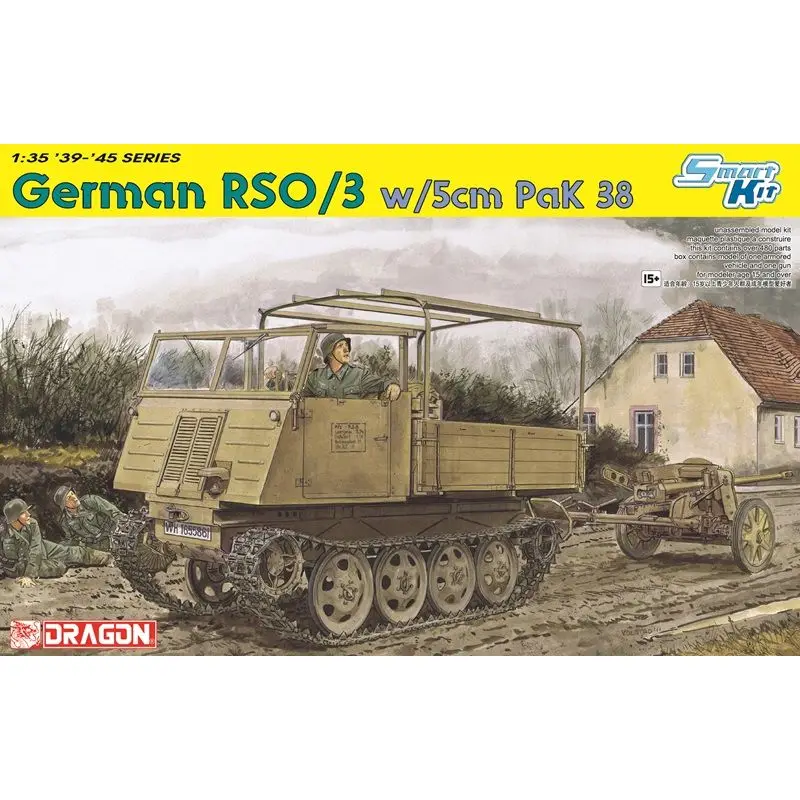 DRAGON 6684 1/35 German RSO/3 w/5cm PaK 38 - Scale Model Kit